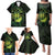 Kia Orana Kuki Airani Family Matching Puletasi and Hawaiian Shirt Cook Islands Tangaroa God Tatau Green
