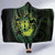 Kia Orana Kuki Airani Hooded Blanket Cook Islands Tangaroa God Tatau Green