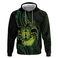 Kia Orana Kuki Airani Hoodie Cook Islands Tangaroa God Tatau Green