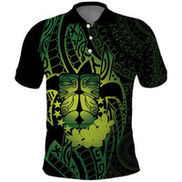 Kia Orana Kuki Airani Polo Shirt Cook Islands Tangaroa God Tatau Green