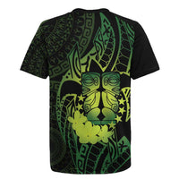 Kia Orana Kuki Airani Rugby Jersey Cook Islands Tangaroa God Tatau Green LT14 - Polynesian Pride
