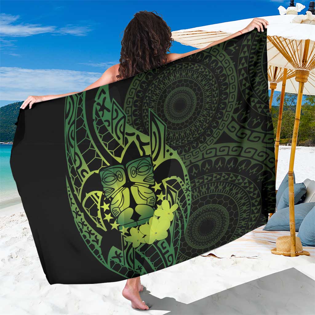 Kia Orana Kuki Airani Sarong Cook Islands Tangaroa God Tatau Green