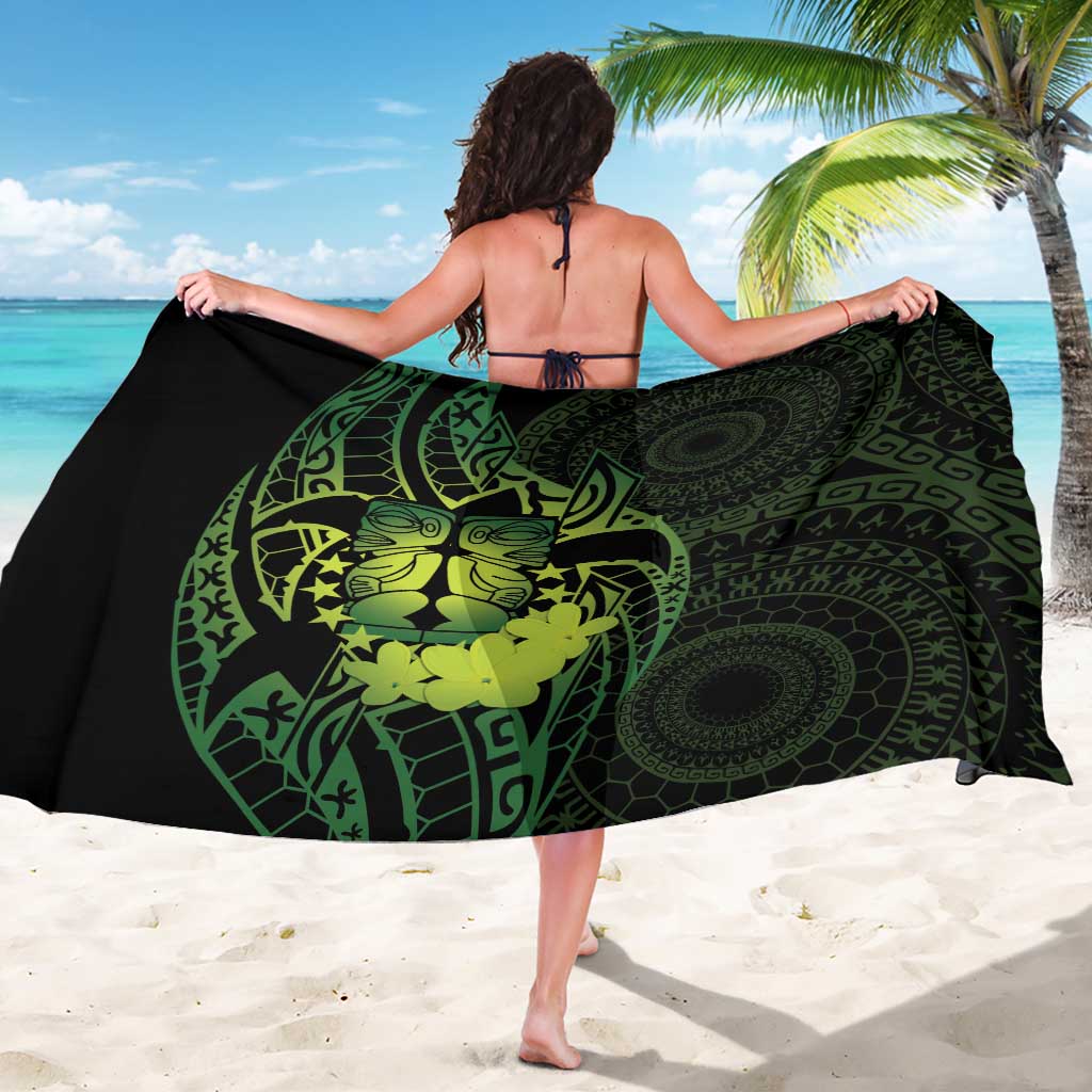 Kia Orana Kuki Airani Sarong Cook Islands Tangaroa God Tatau Green