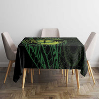 Kia Orana Kuki Airani Tablecloth Cook Islands Tangaroa God Tatau Green LT14 - Polynesian Pride