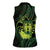 Kia Orana Kuki Airani Women Sleeveless Polo Shirt Cook Islands Tangaroa God Tatau Green