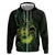 Kia Orana Kuki Airani Zip Hoodie Cook Islands Tangaroa God Tatau Green