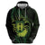 Kia Orana Kuki Airani Zip Hoodie Cook Islands Tangaroa God Tatau Green