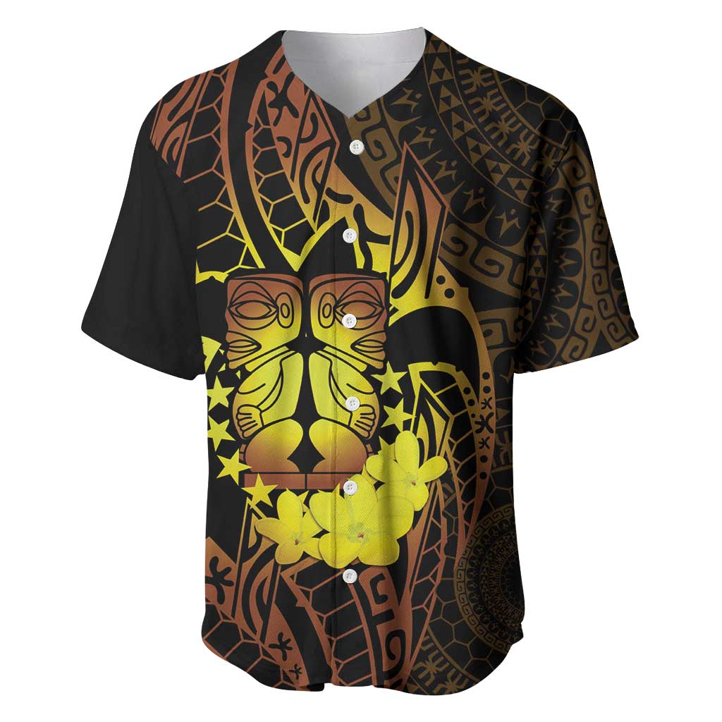 Kia Orana Kuki Airani Baseball Jersey Cook Islands Tangaroa God Tatau Gold