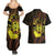 Kia Orana Kuki Airani Couples Matching Summer Maxi Dress and Hawaiian Shirt Cook Islands Tangaroa God Tatau Gold