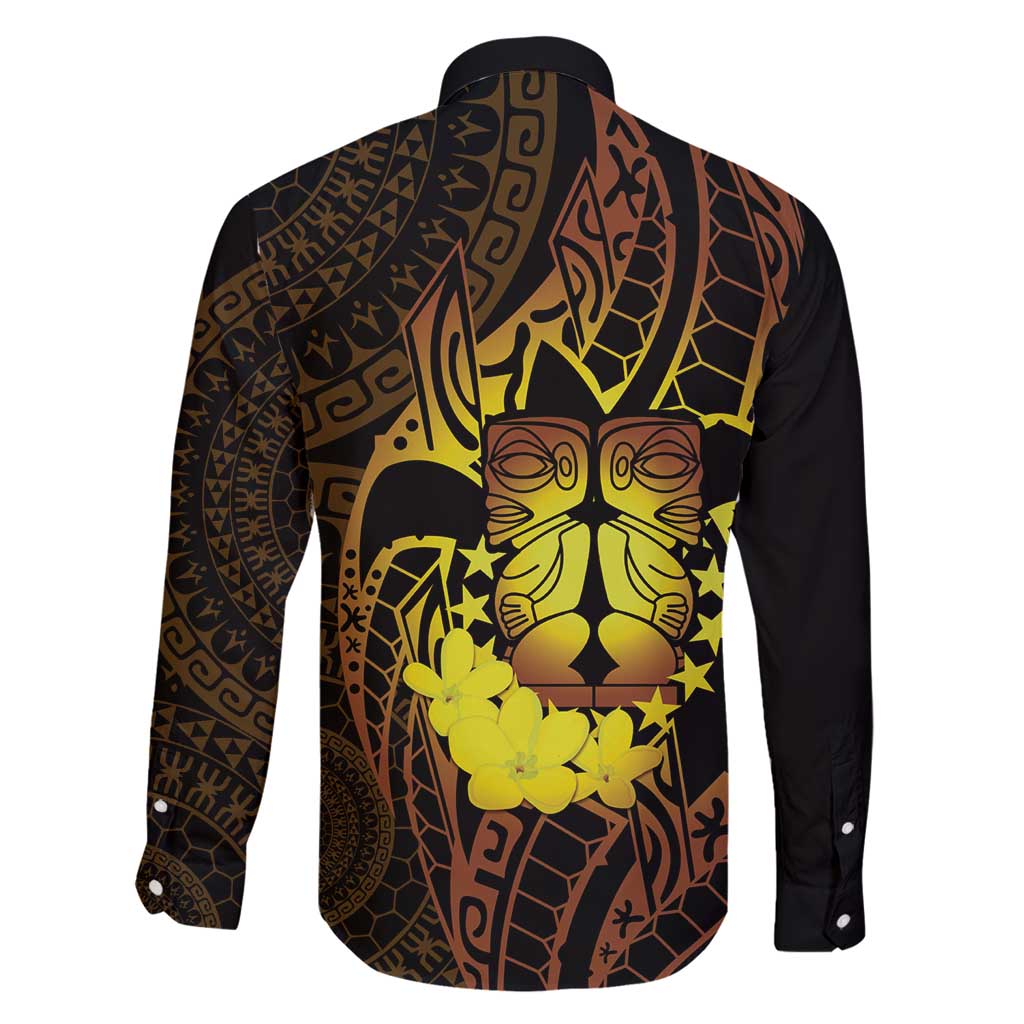 Kia Orana Kuki Airani Family Matching Puletasi and Hawaiian Shirt Cook Islands Tangaroa God Tatau Gold