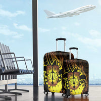 Kia Orana Kuki Airani Luggage Cover Cook Islands Tangaroa God Tatau Gold