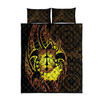 Kia Orana Kuki Airani Quilt Bed Set Cook Islands Tangaroa God Tatau Gold