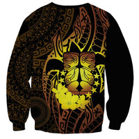 Kia Orana Kuki Airani Sweatshirt Cook Islands Tangaroa God Tatau Gold LT14 - Polynesian Pride