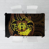 Kia Orana Kuki Airani Tablecloth Cook Islands Tangaroa God Tatau Gold LT14 Gold - Polynesian Pride