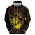 Kia Orana Kuki Airani Zip Hoodie Cook Islands Tangaroa God Tatau Gold
