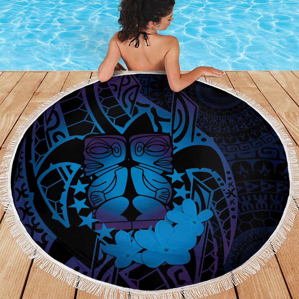 Kia Orana Kuki Airani Beach Blanket Cook Islands Tangaroa God Tatau Purple LT14 - Polynesian Pride