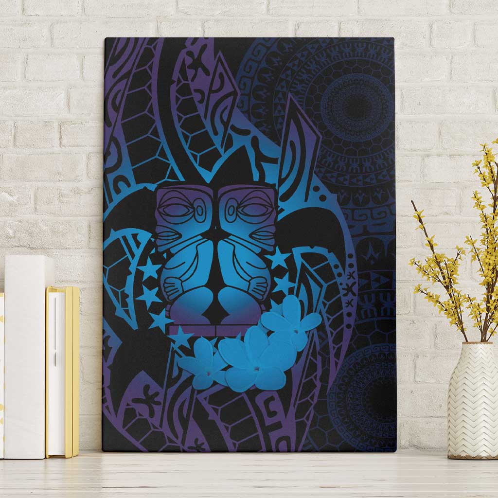 Kia Orana Kuki Airani Canvas Wall Art Cook Islands Tangaroa God Tatau Purple LT14 Without Frame Purple - Polynesian Pride