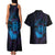Kia Orana Kuki Airani Couples Matching Tank Maxi Dress and Hawaiian Shirt Cook Islands Tangaroa God Tatau Purple