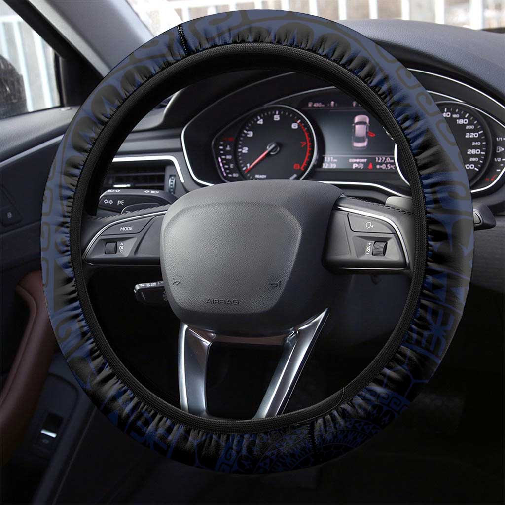 Kia Orana Kuki Airani Steering Wheel Cover Cook Islands Tangaroa God Tatau Purple LT14 - Polynesian Pride