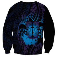 Kia Orana Kuki Airani Sweatshirt Cook Islands Tangaroa God Tatau Purple LT14 - Polynesian Pride