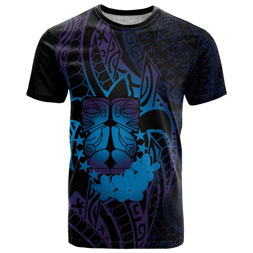 Kia Orana Kuki Airani T Shirt Cook Islands Tangaroa God Tatau Purple