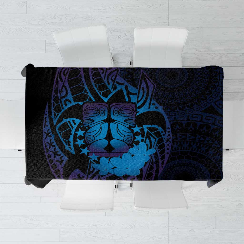Kia Orana Kuki Airani Tablecloth Cook Islands Tangaroa God Tatau Purple LT14 Purple - Polynesian Pride
