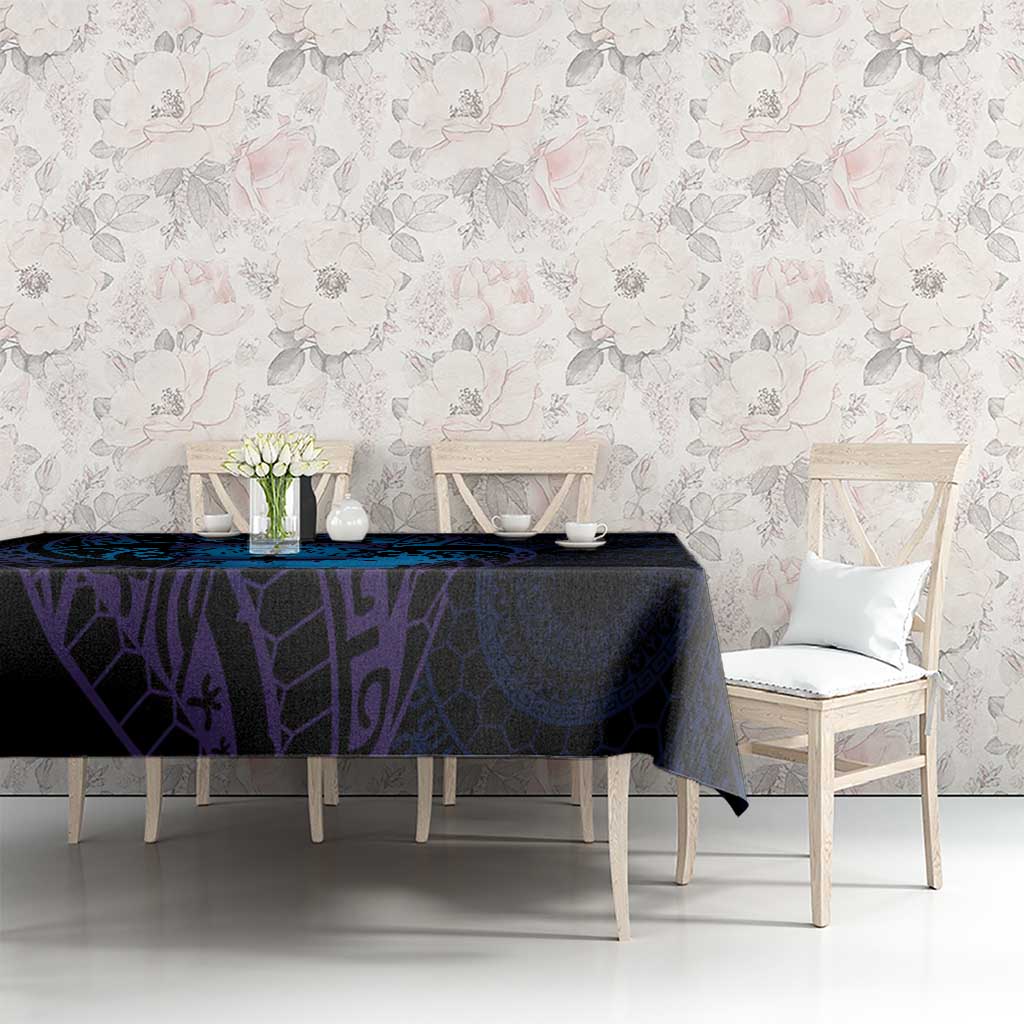 Kia Orana Kuki Airani Tablecloth Cook Islands Tangaroa God Tatau Purple LT14 - Polynesian Pride