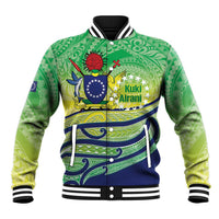 Te Maeva Nui Cook Islands Baseball Jacket 60th Independence Anniversary Proud LT14 Unisex Green - Polynesian Pride
