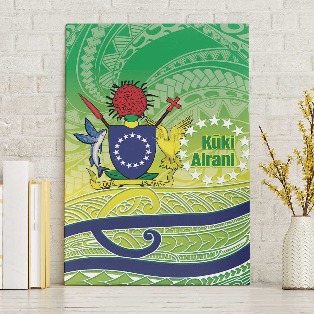 Te Maeva Nui Cook Islands Canvas Wall Art 60th Independence Anniversary Proud LT14 Without Frame Green - Polynesian Pride