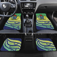 Te Maeva Nui Cook Islands Car Mats 60th Independence Anniversary Proud LT14 Set 4pcs Green - Polynesian Pride