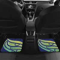 Te Maeva Nui Cook Islands Car Mats 60th Independence Anniversary Proud LT14 Set 2pcs - Back Green - Polynesian Pride
