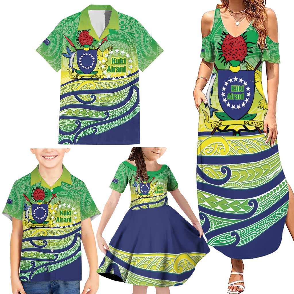 Te Maeva Nui Cook Islands Family Matching Summer Maxi Dress and Hawaiian Shirt 60th Independence Anniversary Proud LT14 - Polynesian Pride