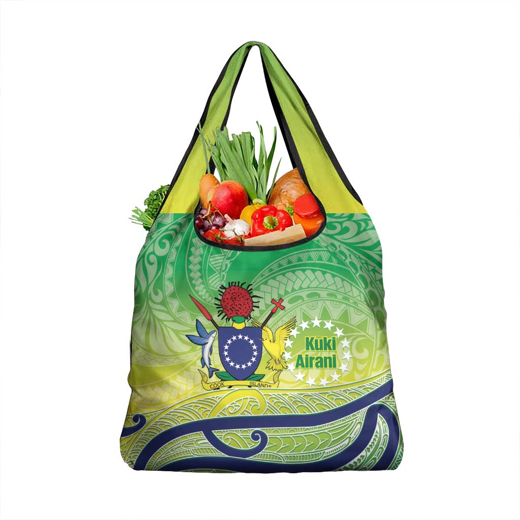 Te Maeva Nui Cook Islands Grocery Bag 60th Independence Anniversary Proud LT14 1-pack One Size Green - Polynesian Pride