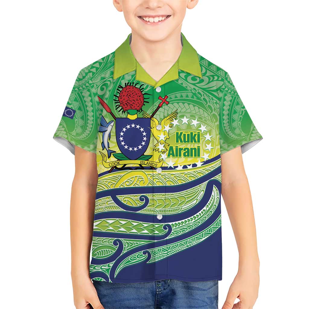 Te Maeva Nui Cook Islands Kid Hawaiian Shirt 60th Independence Anniversary Proud