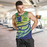Te Maeva Nui Cook Islands Men Tank Top 60th Independence Anniversary Proud LT14 Green - Polynesian Pride