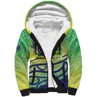 Te Maeva Nui Cook Islands Sherpa Hoodie 60th Independence Anniversary Proud LT14 Unisex Green - Polynesian Pride