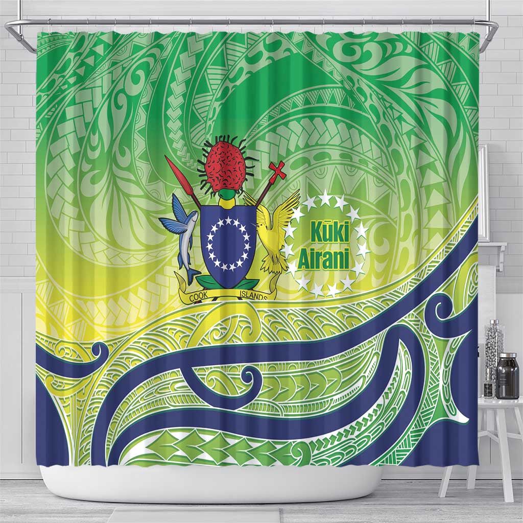 Te Maeva Nui Cook Islands Shower Curtain 60th Independence Anniversary Proud