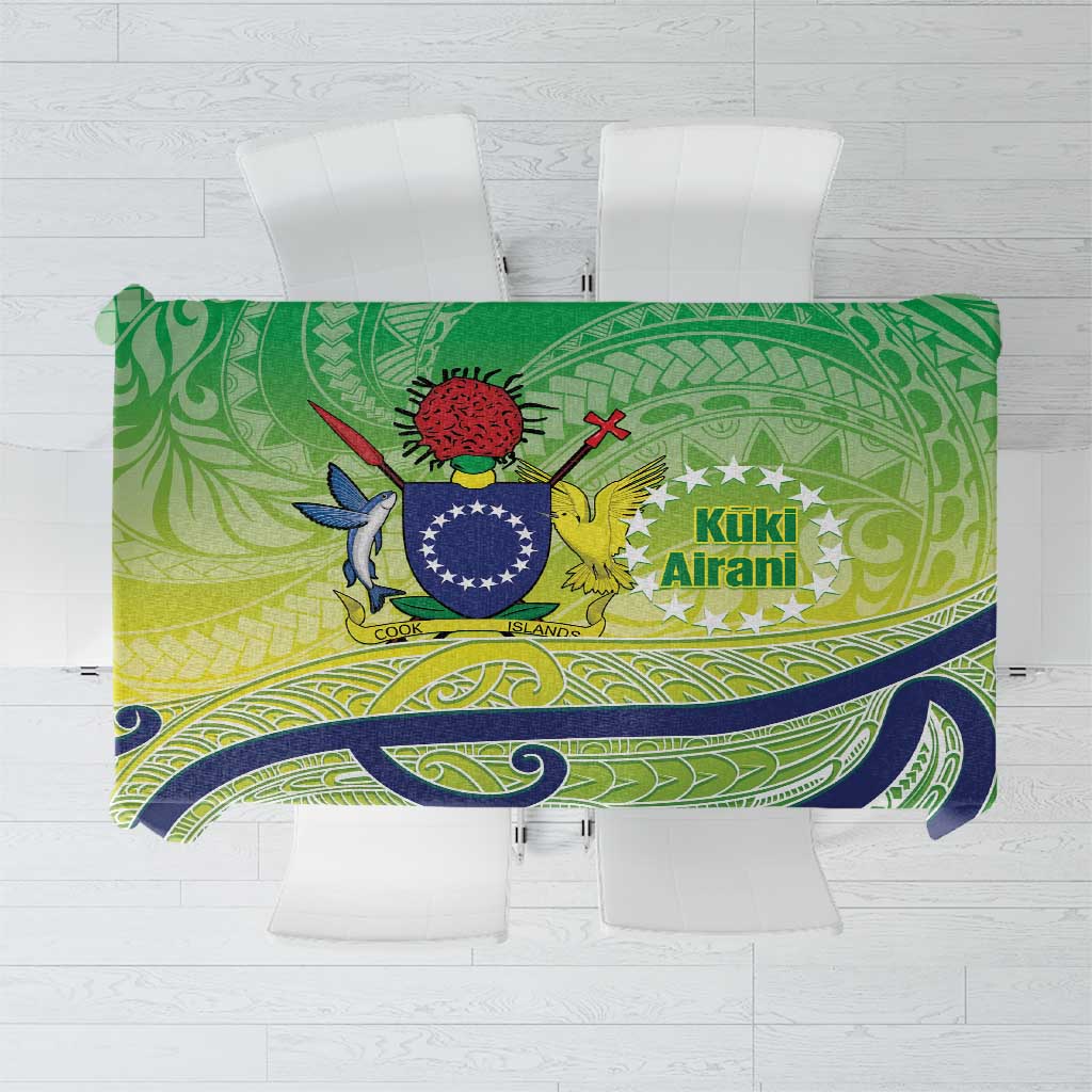 Te Maeva Nui Cook Islands Tablecloth 60th Independence Anniversary Proud LT14 Green - Polynesian Pride