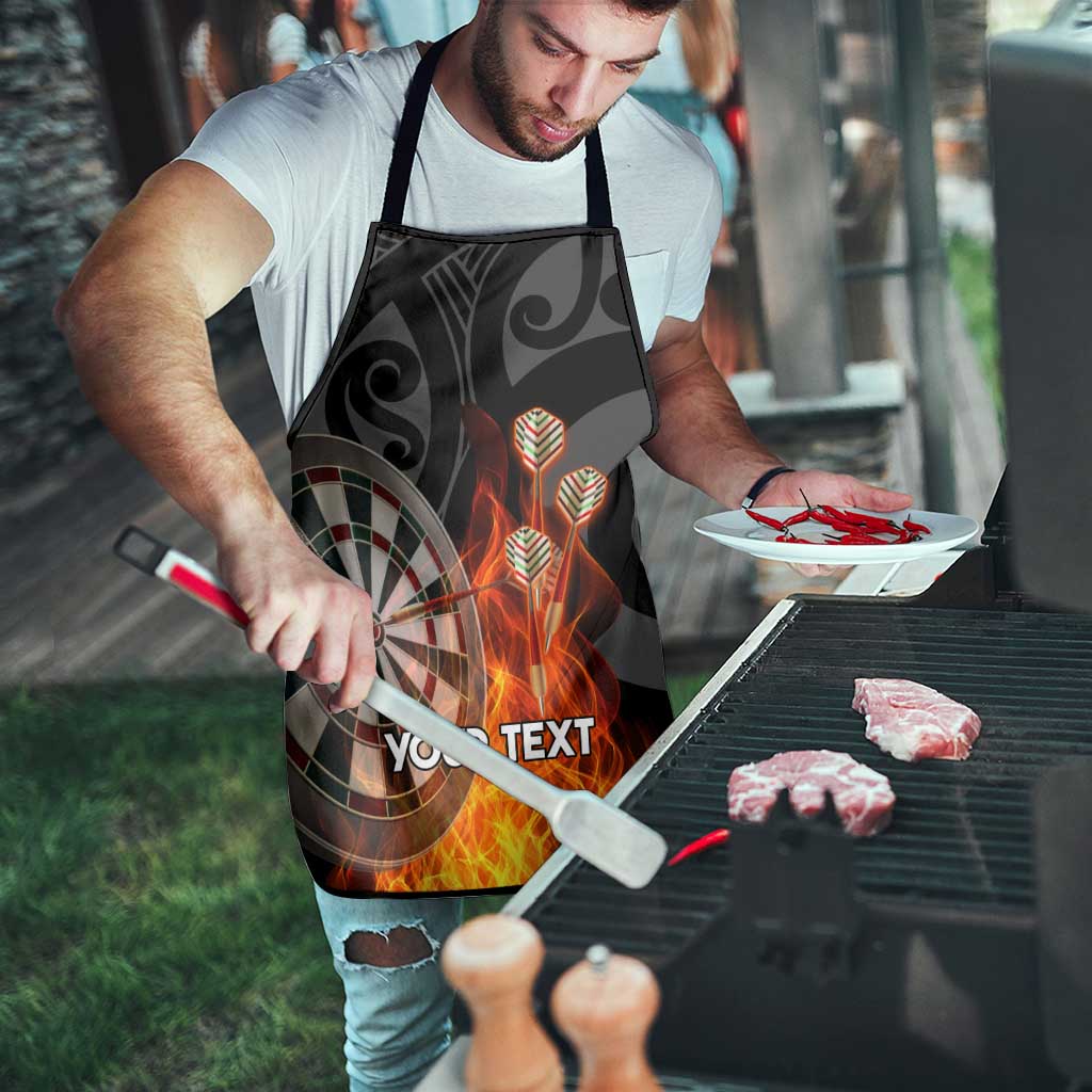 Personalised Aotearoa Darts Apron Maori Koru Flaming Dartboard - Polynesian Pride