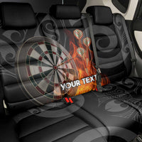 Personalised Aotearoa Darts Back Car Seat Cover Maori Koru Flaming Dartboard