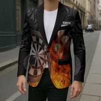 Personalised Aotearoa Darts Blazer Maori Koru Flaming Dartboard - Polynesian Pride