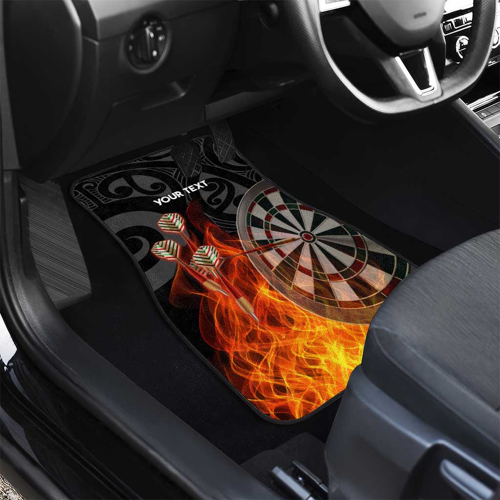 Personalised Aotearoa Darts Car Mats Maori Koru Flaming Dartboard LT14 - Polynesian Pride
