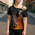 Personalised Aotearoa Darts Cross Shoulder Shirt Maori Koru Flaming Dartboard - Polynesian Pride