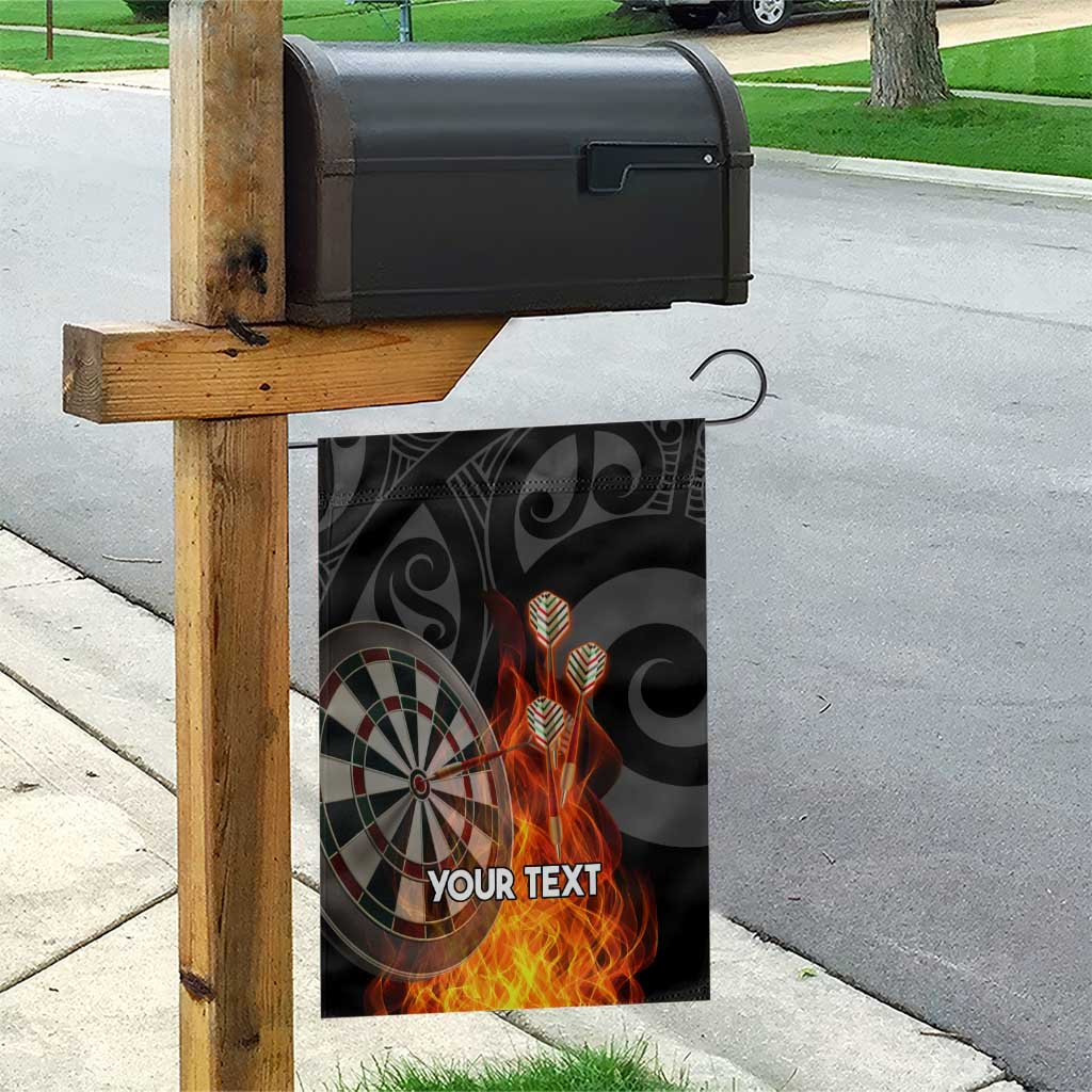 Personalised Aotearoa Darts Garden Flag Maori Koru Flaming Dartboard