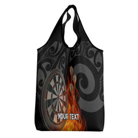 Personalised Aotearoa Darts Grocery Bag Maori Koru Flaming Dartboard LT14 - Polynesian Pride