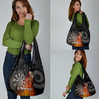 Personalised Aotearoa Darts Grocery Bag Maori Koru Flaming Dartboard LT14 - Polynesian Pride