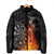 Personalised Aotearoa Darts Padded Jacket Maori Koru Flaming Dartboard - Polynesian Pride