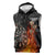 Personalised Aotearoa Darts Sleeveless Hoodie Maori Koru Flaming Dartboard - Polynesian Pride