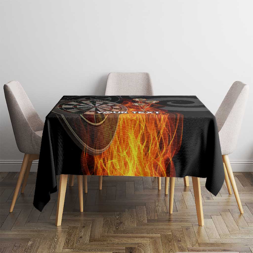 Personalised Aotearoa Darts Tablecloth Maori Koru Flaming Dartboard LT14 - Polynesian Pride