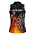 Personalised Aotearoa Darts Women Sleeveless Polo Shirt Maori Koru Flaming Dartboard